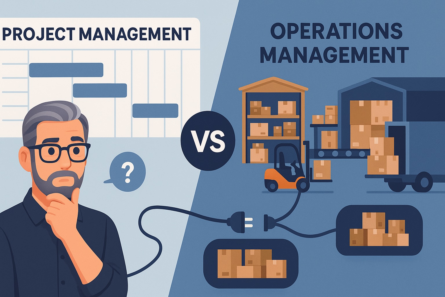stickyfox.io - Project Management vs Operations Management: What's the ...