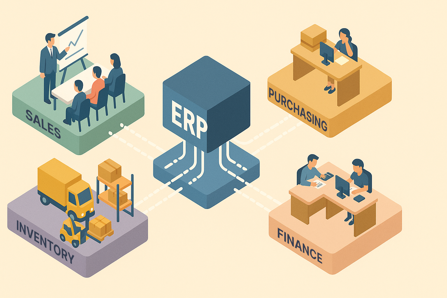 System Linking stickyfox.io - What is an ERP System?